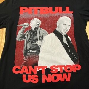 Pitbull Can't Stop Us Now 2022‎ Tour Mens Medium Black T Shirt